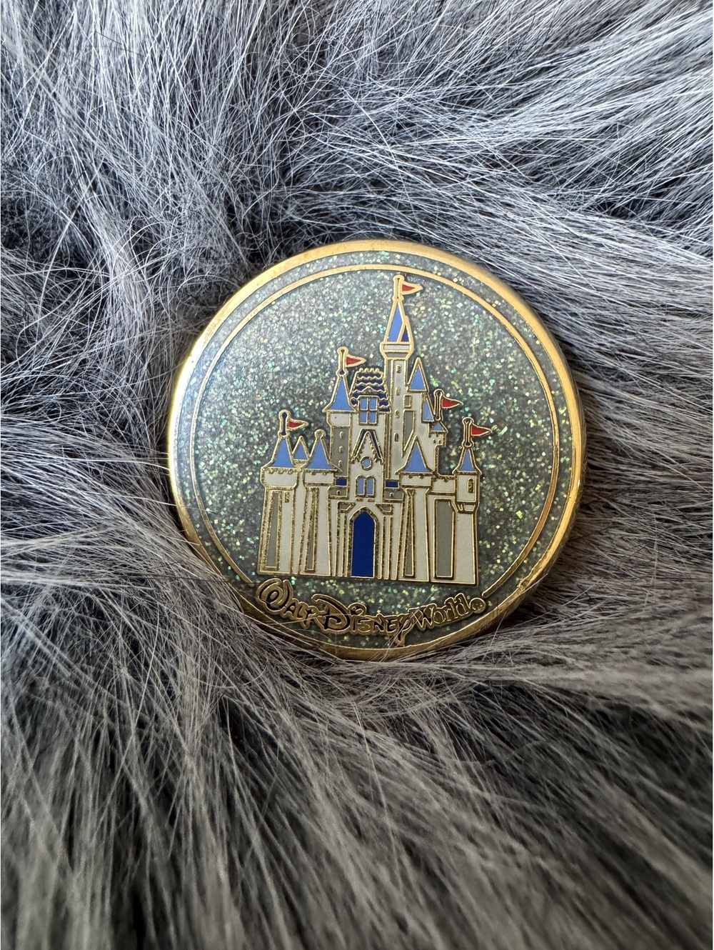 2003 Disney Pin - Cinderella Princess Hinged Sparkle Compact Mirror (WDW Series